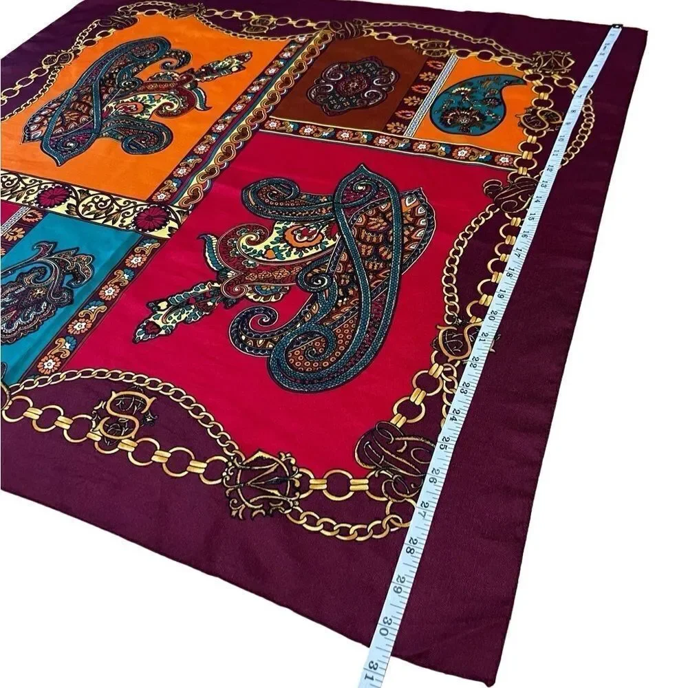 Scarf paisley multi color made in Italy